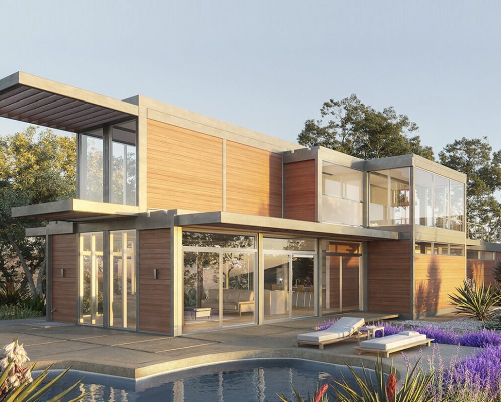 Arhitectură modulară modernă, prezentând construcții din containere, utilizate pentru realizarea de case inovatoare în Moldova.